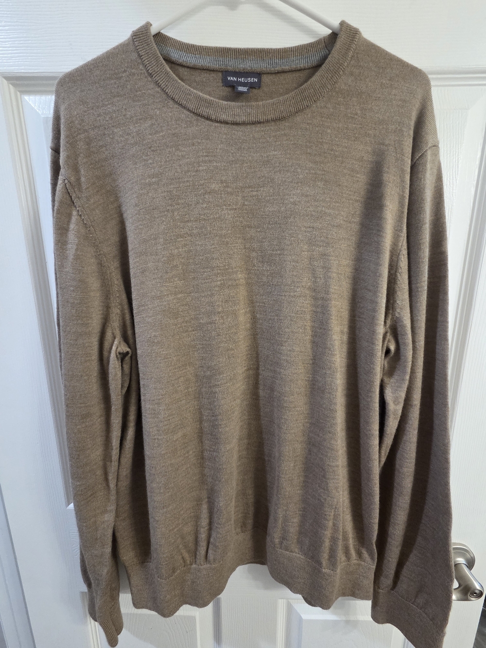Van Heusen Men's Crewneck Sweater in Taupe Brown